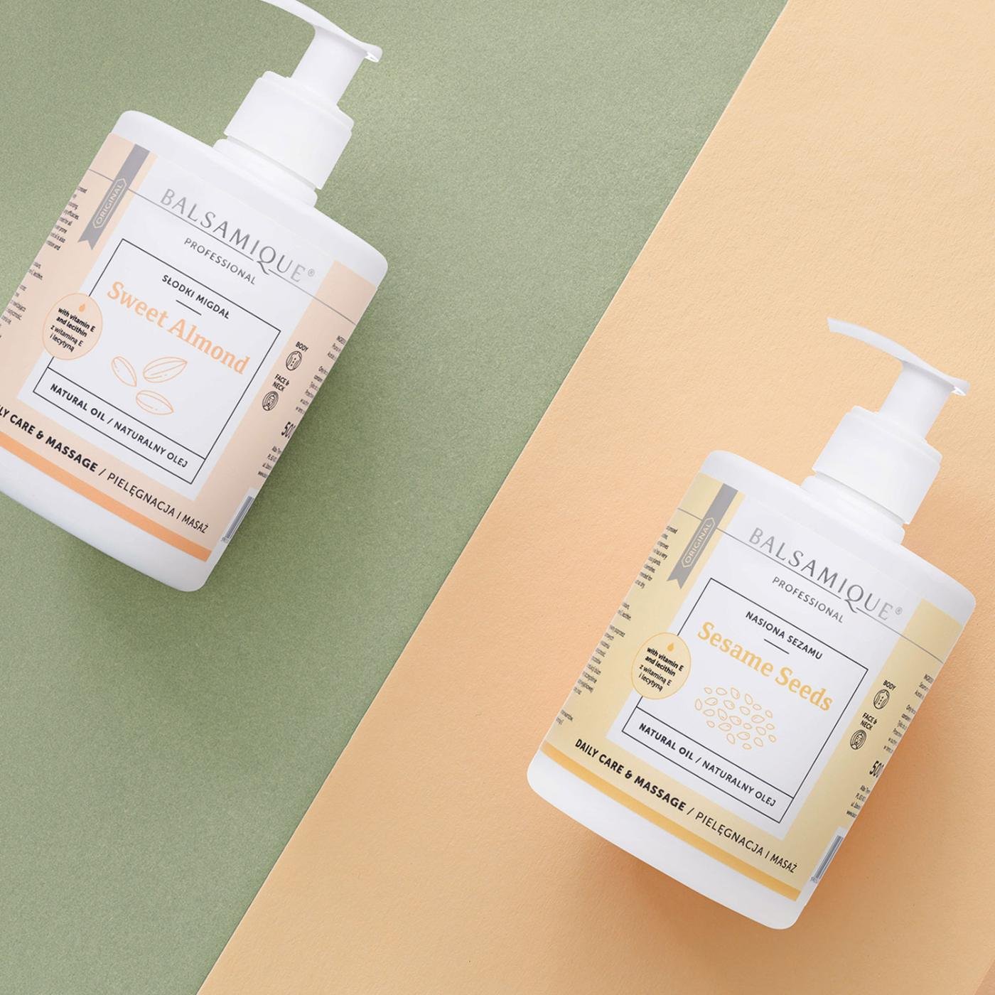 Balsamique massage oils enriched with natural ingredients for deep relaxation